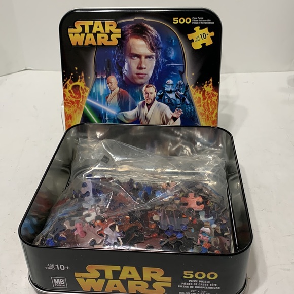 STAR WARS puzzle 500 pc double sided in metal tin New - Picture 8 of 10